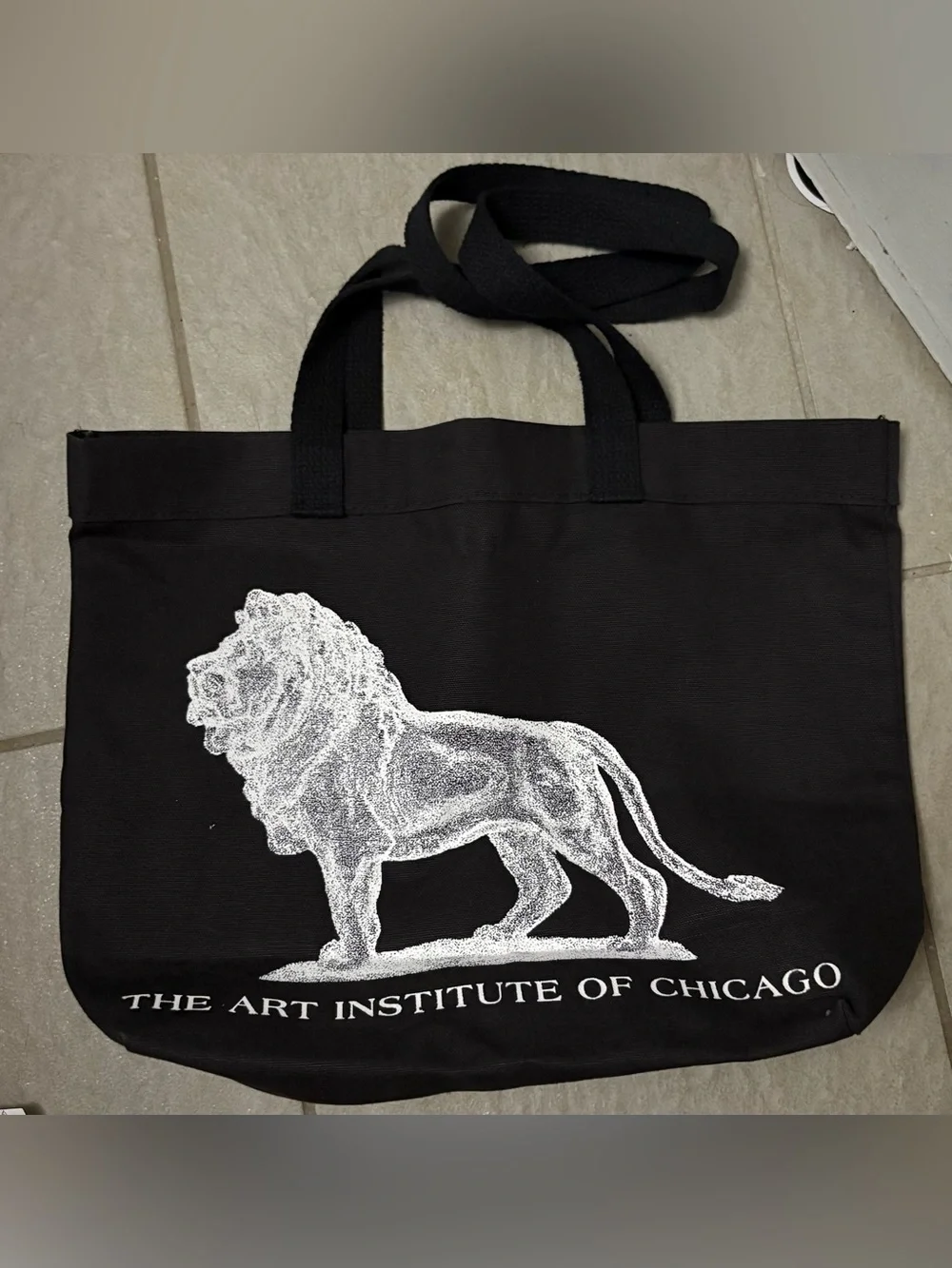 Art Institute of Chicago Black Graphic Tote Bag